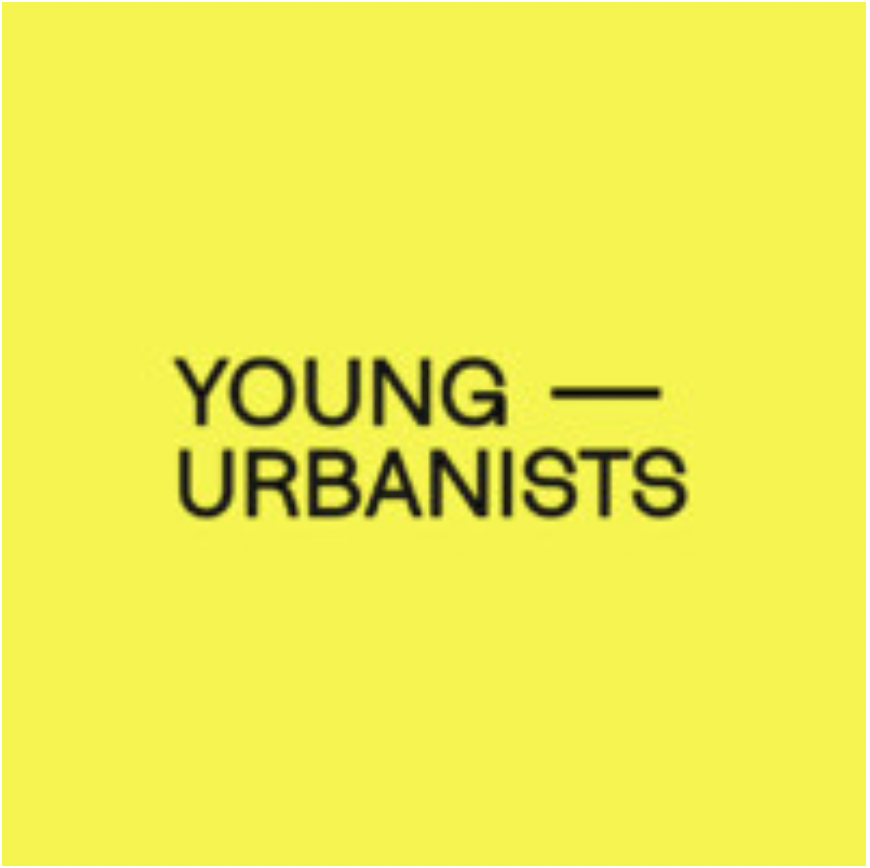 Bright yellow background with the following text in black: YOUNG --- URBANISTS